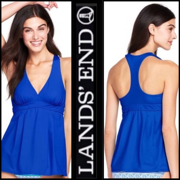 NWOT Lands’ End Racerback Swing Tankini Top - Picture 1 of 7